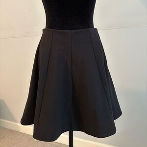Black Flare Skater Mini Skirt UO
